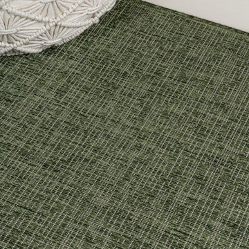 Alda Modern Minimalist Mingled Solid Indoor/Outdoor Area Rug